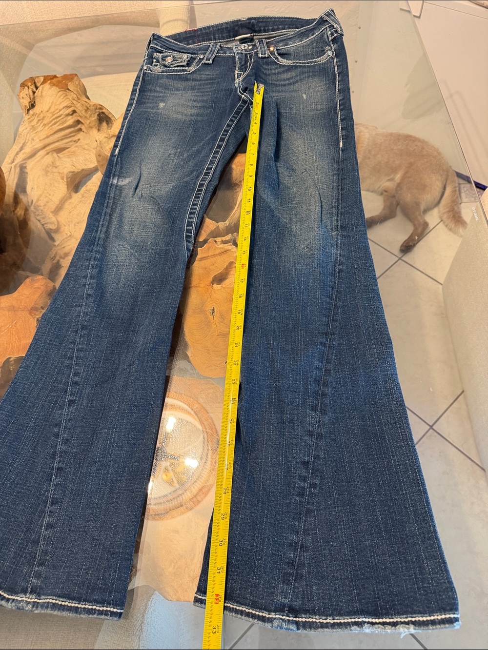 True Religion Dark Blue Women's Flared Jeans